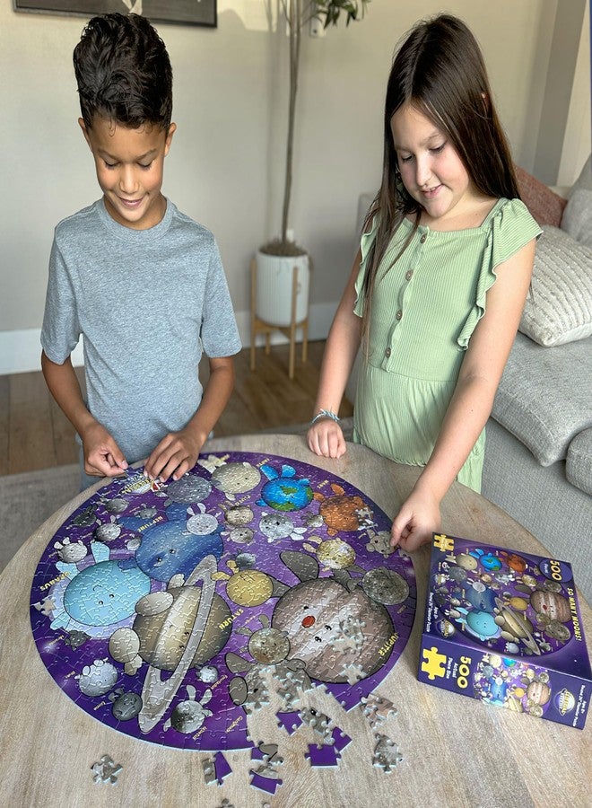 Celestial Buddies So Many Moons! 500 Piece Jigsaw Astronomy Space Puzzle and Poster for Ages 8+ | Educational 23 Moon Poster for Science STEM Learing - Image 4